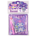 Japan Sanrio DIY Kira Gem Rhinestone Acrylic Keychain Set - Kuromi : Ice Cream - 1