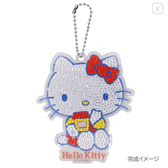 Japan Sanrio DIY Kira Gem Rhinestone Acrylic Keychain Set - Hello Kitty : Jam - 2