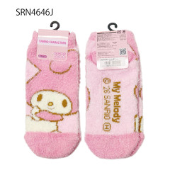 Japan Sanrio Fluffy Socks - My Melody : Smile Pink