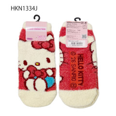 Japan Sanrio Fluffy Socks - Hello Kitty : Red Ribbon