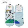 Japan Peanuts Socks - Snoopy : Green × Exop 2027 Earth Blue - 1
