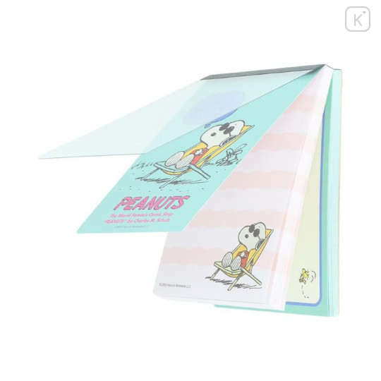 Japan Peanuts Mini Memo - Snoopy : Petit Collection Green - 4