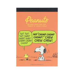 Japan Peanuts Mini Memo - Snoopy : Petit Collection Orange