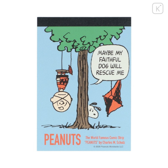 Japan Peanuts Mini Memo - Snoopy : Petit Collection Blue - 1