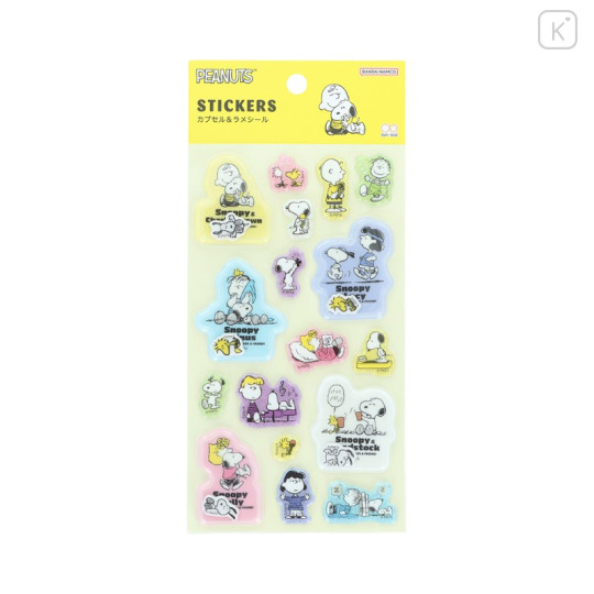 Japan Peanuts Capsule Glitter Stickers - Snoopy : Petit Collection Simple - 1