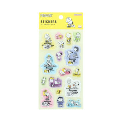 Japan Peanuts Capsule Glitter Stickers - Snoopy : Petit Collection Simple