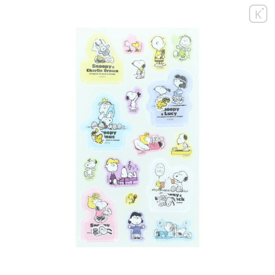 Japan Peanuts Capsule Glitter Stickers - Snoopy : Petit Collection Simple - 2