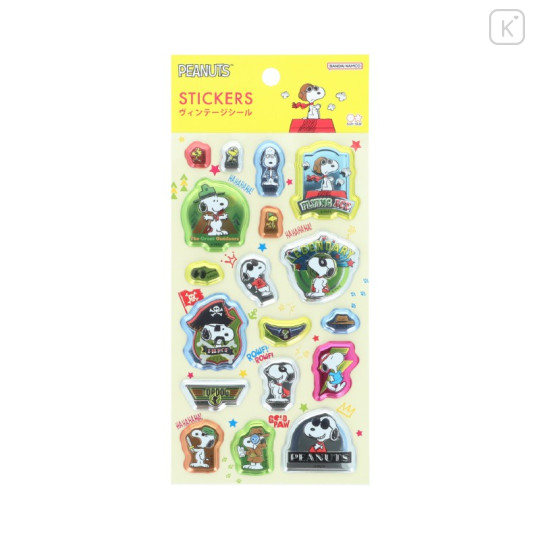 Japan Peanuts Vintage Stickers - Snoopy : Petit Collection Colorful - 1