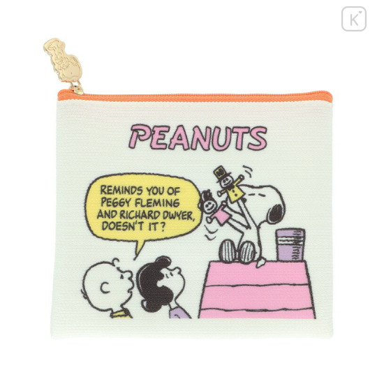 Japan Peanuts Flat Knit Pouch - Snoopy : Petit Collection Ivory - 1
