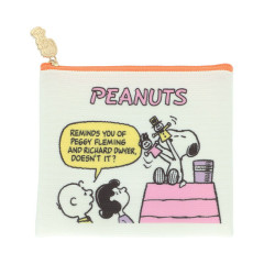 Japan Peanuts Flat Knit Pouch - Snoopy : Petit Collection Ivory