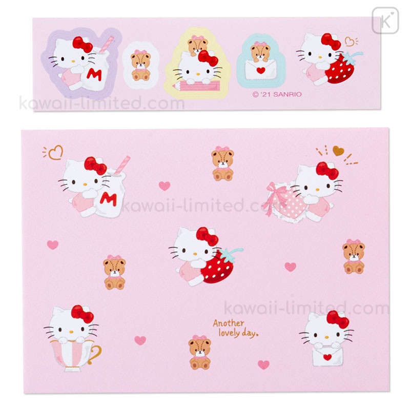 Hello Kitty Transparent Deco Sticker [Strawberry]