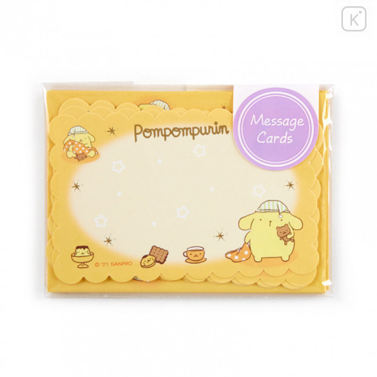Japan Sanrio Message Card Set - Pompompurin / Blanket - 1