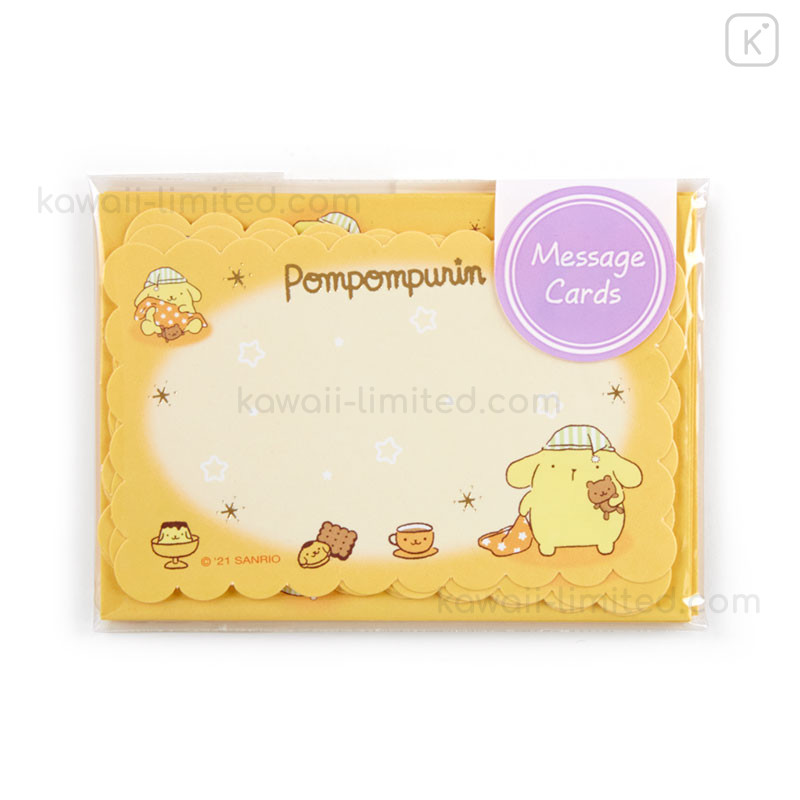 Sanrio Pom Pom Purin Notecards With Envelopes Stickers Message Cards Tea Cup