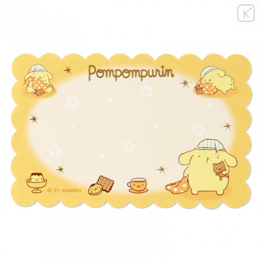 Japan Sanrio Message Card Set - Pompompurin / Blanket - 2