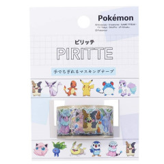 Japan Pokemon PIRITTE Masking Tape - Pikachu & Friends / MIX 1
