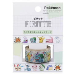 Japan Pokemon PIRITTE Masking Tape - Pikachu & Friends / MIX 2