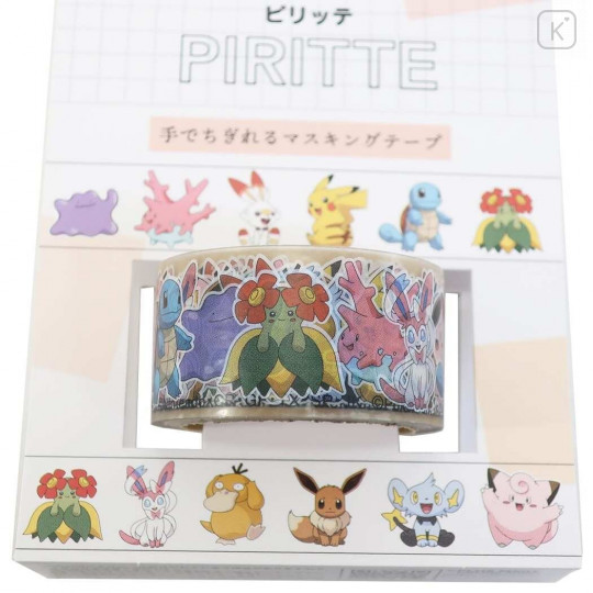 Japan Pokemon Piritte Masking Tape - Pikachu & Friends / Mix 3 - 2