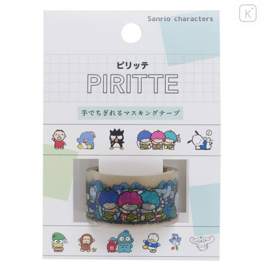 Japan Sanrio Piritte Masking Tape - Character / MIX Mint - 1