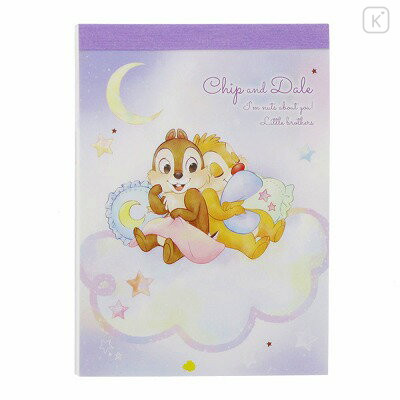 Japan Disney Mini Notepad - Chip & Dale / Stars - 1