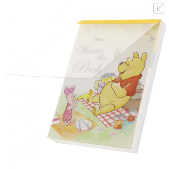 Japan Disney Mini Notepad - Winnie the Pooh / Picnic - 3