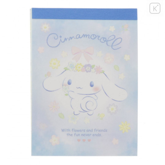 Japan Sanrio Mini Notepad - Cinnamoroll / Flora - 1