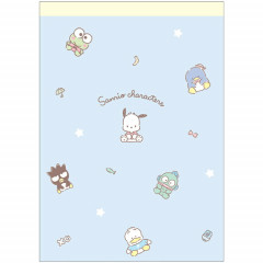 Japan Sanrio A6 Notepad - Characters / Blue