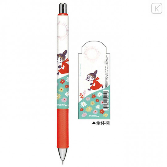 Japan Moomin EnerGel Gel Pen - Little My / Flower Field - 1
