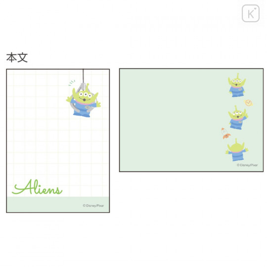 Japan Disney Mini Notepad - Toy Story Alien Little Green Men - 2