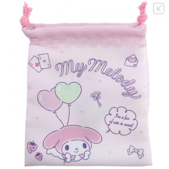 Japan Sanrio Drawstring Bag (S) - Melody / Chill - 1