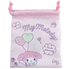Japan Sanrio Drawstring Bag (S) - Melody / Chill