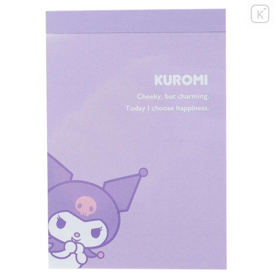 Japan Sanrio Mini Notepad - Kuromi / Purple - 1