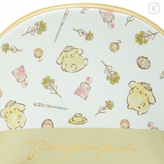 Japan Sanrio Round Pouch - Pompompurin / Light Color - 4