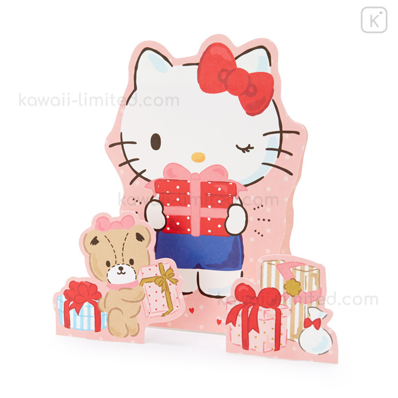 Hello Kitty Birthday Card Holding Present 