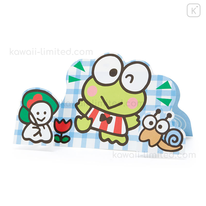 Frog Keroppi with his house. Hello Kitty and her friends. Famous  characters. Adorable kitten. Character from Japan. Stock Photo