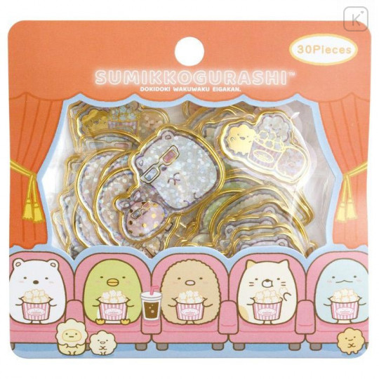 Japan San-X Seal Bits Sticker - Sumikko Gurashi / Sumikko Movie Theater Seat - 1