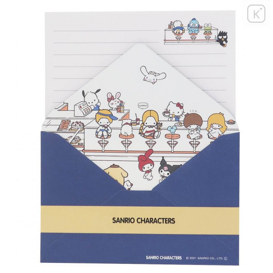 Japan Sanrio Letter Envelope Set - Sanrio Characters / Diner - 1