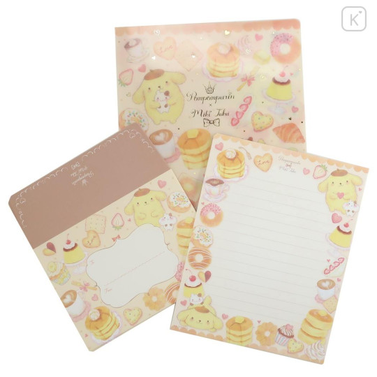 Japan Sanrio × Miki Takei Letter Set with A5 File - Pompompurin / Fantasy - 4