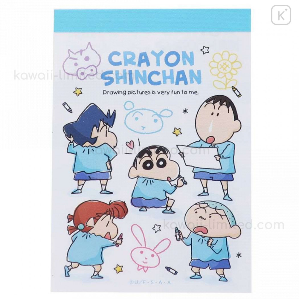 Japan Crayon Shin-chan Mini Notepad - Friends | Kawaii Limited