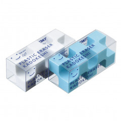 Japan Kokuyo Kadokeshi 28-Corner Plastic Eraser (S) 2pcs - White & Blue