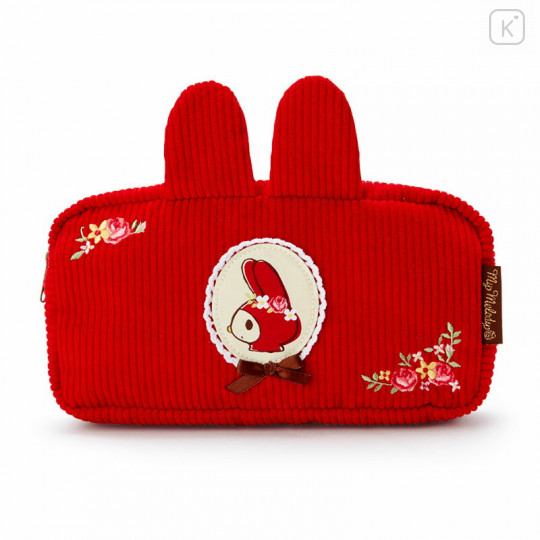Japan Sanrio Pouch - My Melody / Corduroy & Embroidery - 1