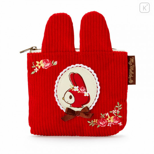 Japan Sanrio Tish Pouch - My Melody / Corduroy & Embroidery - 1