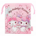 Japan Sanrio Drawstring Bag (S) - Melody Kiss Kuromi - 1
