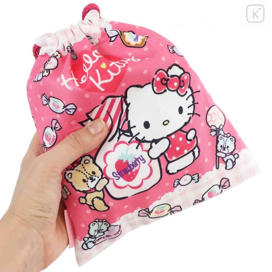 Japan Sanrio Drawstring Bag (S) - Hello Kitty Candy Land - 2