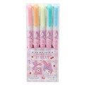 Japan Sanrio Zebra Mildliner Double-Sided Highlighter 5 Color Set - My Melody - 1