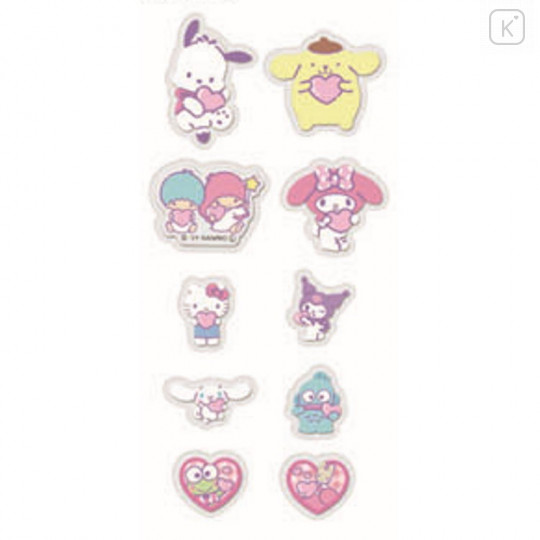 Japan Sanrio Drop Peko Pastel Sticker Pack - Sanrio Characters / Heart - 2