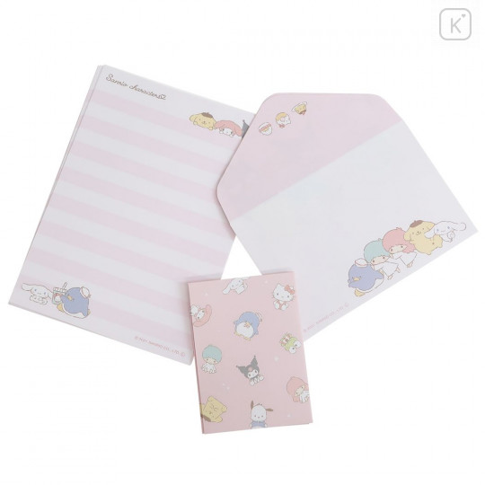 Japan Sanrio Mini Letter Set - Mix Characters / Pink - 3