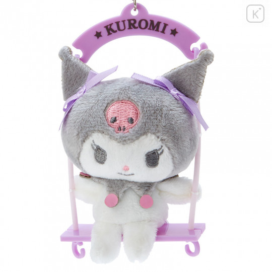 Japan Sanrio Swing Mascot Keychain - Kuromi - 3