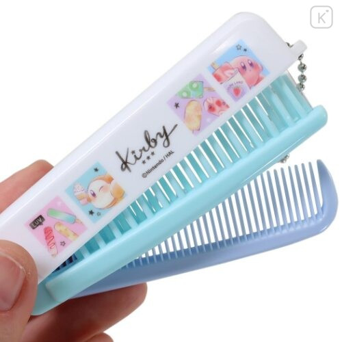 Japan Kirby Folding Compact Comb & Brush - Ice Cream - 2