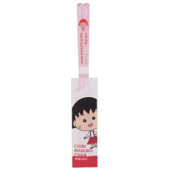 Japan Chibi Transparent Chopsticks 23cm - Maruko-chan / Light Pink