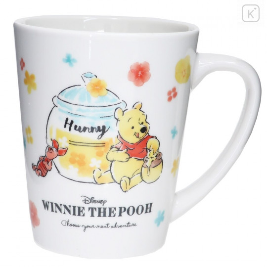 Japan Disney Ceramic Mug - Winnie the Pooh & Piglet - 1